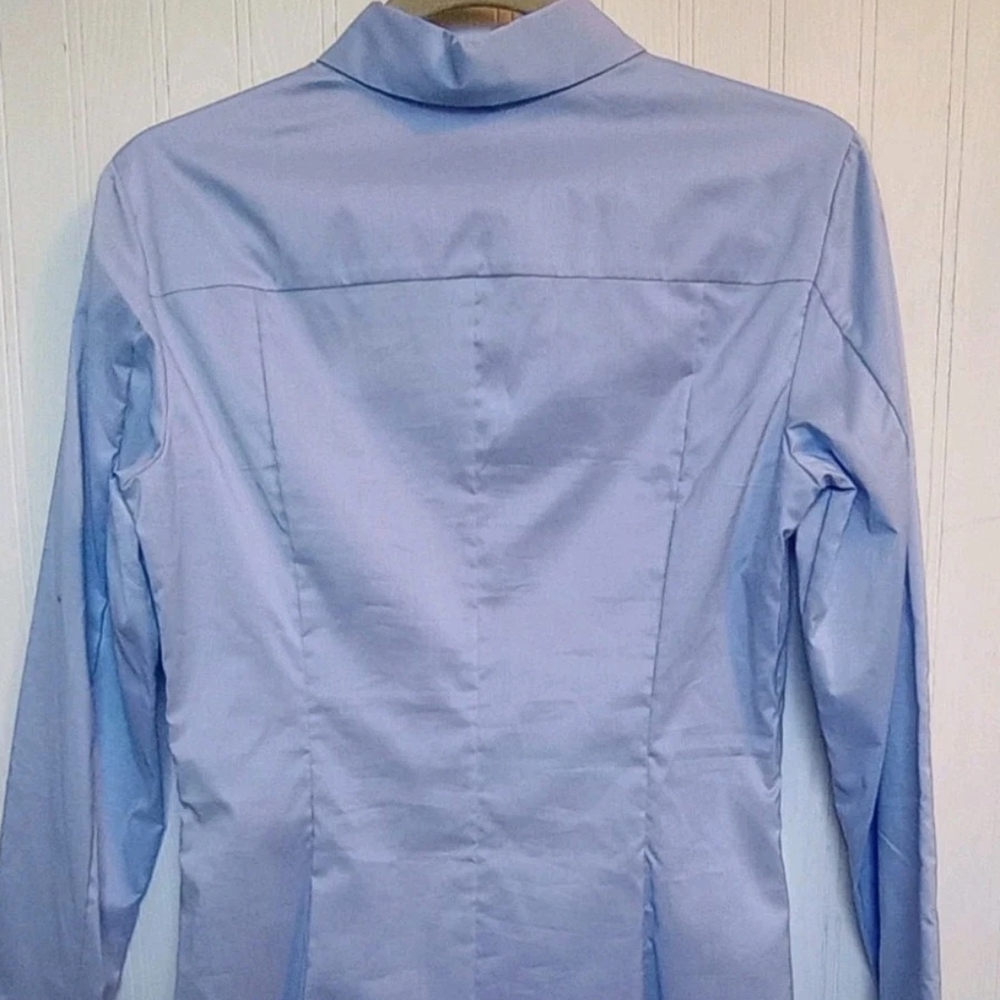 Hugo Boss Bashina Strech Poplin Shirt Blouse Women's Small Size US 6 . - Picture 4 of 9